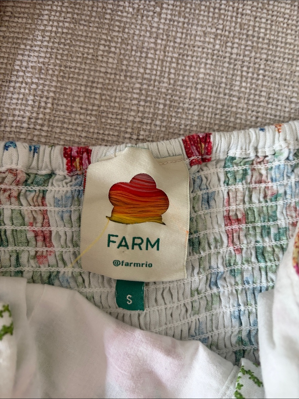FARM Rio White Floral Embroidered Romper with Belt - Picture 2 of 4